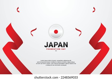Japan Foundation Day Background With Elegant Design