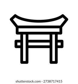 Japan Gate Icon Vector Symbol Design Illustration