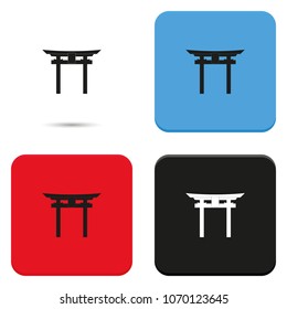 Japan Gate - Torii gate flat vector icon.