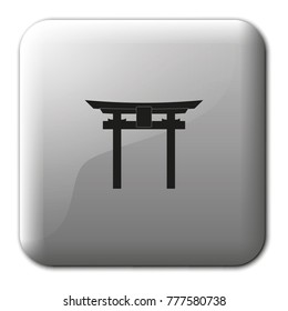Japan Gate - Torii gate flat vector icon.
