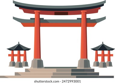 Japan Gate Torii gate, Traditional Japanese Gate, Japan historical landmark