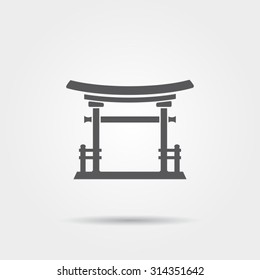 Japan Gate - Torii gate, vector icon