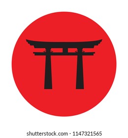 Japan Gate  Vector sign ,Torii Gate Vector