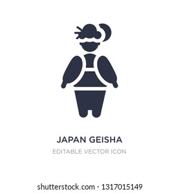 japan geisha icon on white background. Simple element illustration from People concept. japan geisha icon symbol design.