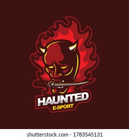 japan ghost logo for e-sport gaming mascot logo