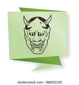 Japan ghost mask doodle