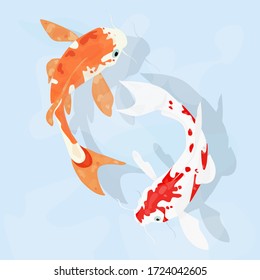 Japan gold fish - vector