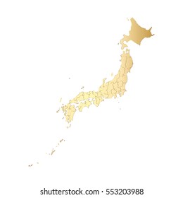 Japan gold map
