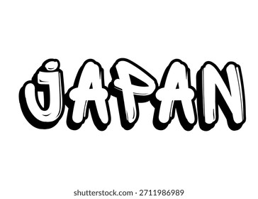 Japan graffiti word vector font
Vector font word on a white background