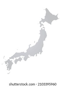 Japan grey map. vector illustration 