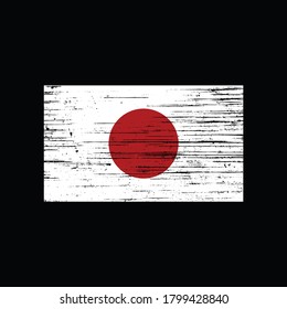 Japan Grunge Distress Country Flag Vector