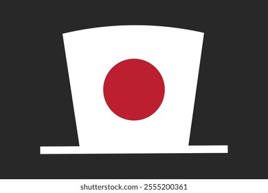 Japan hat with flag, Japan flag vector graphic, Japan country flag is a symbol of freedom, National Japan flag, vector illustration
