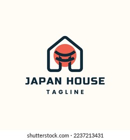Japan House Logo Vector Icon Illustration