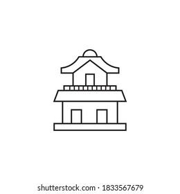 japan house vector icon design template