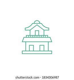 japan house vector icon design template