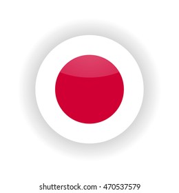 Japan icon circle isolated on white background. Tokyo icon vector illustration