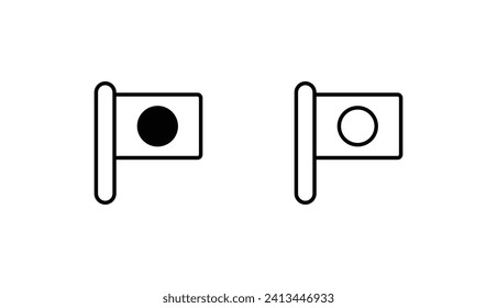 Diseño de iconos de Japón con ilustración de fondo blanco
