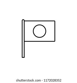 Japan icon. Element of flag icon for mobile concept and web apps. Thin line Japan icon can be used for web and mobile