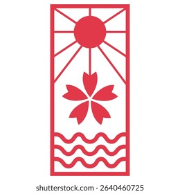 Japan icon logo design template
