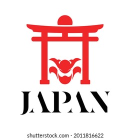 Japan icon logo design vector graphic