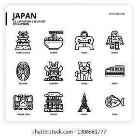 Japan icon set
