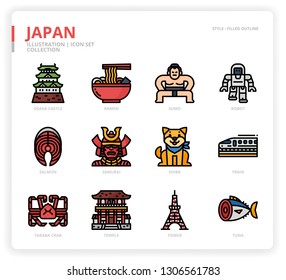 Japan icon set