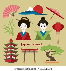 Japan icon set.
