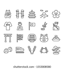 Japan icon and symbol set