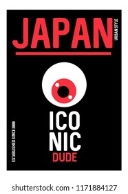japan iconic dude,t-shirt design
