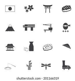 Japan icons web set