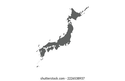 Japan isolated on white background.