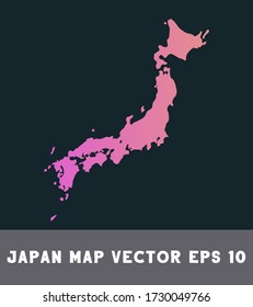 Japan isolated vector map silhouette