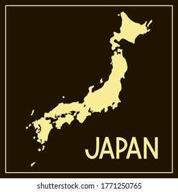 Japan  isolated vector map silhouette