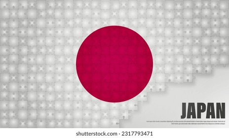 Japan jigsaw flag background. Element of impact for the use you want to make of it.