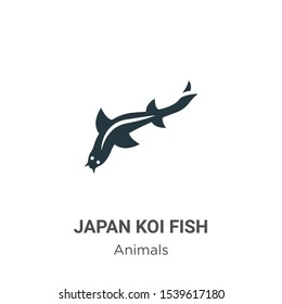 Japan koi fish vector icon on white background. Flat vector japan koi fish icon symbol sign from modern animals collection for mobile concept and web apps design.