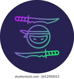 Japan Line Circle Gradient Style