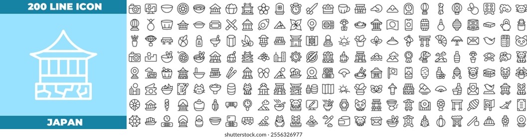 Japan Line Editable Icons set. Vector illustration in modern thin line style of japan icons: japanese, tradition, japan, etc