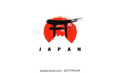 Japan logo design, Elements symbol of Japan, Vector illustration EPS 10