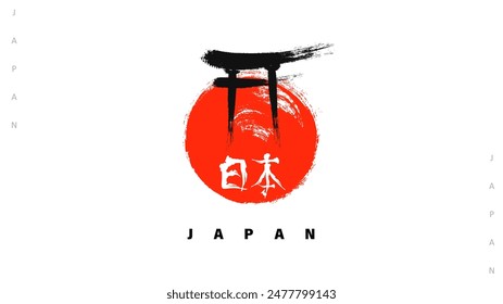 Japan logo design, Elements symbol of Japan, Vector illustration EPS 10