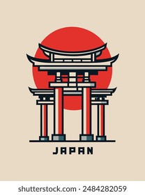 Japan Logo Vintage for your design Tshirt or apparel