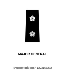 japan major general military ranks and insignia glyph icon