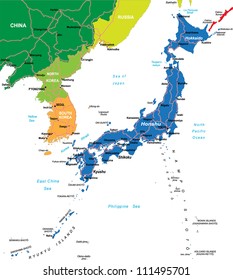 mapa de Japão