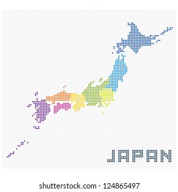 Japan Map Background Vector Stock Vector (Royalty Free) 124865497 ...