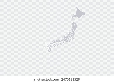 Japón Mapa Color de la nube en el fondo blanco archivos de calidad Png