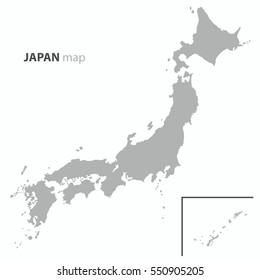 Japan map country outline vector 
