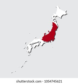 Japan Map Flag