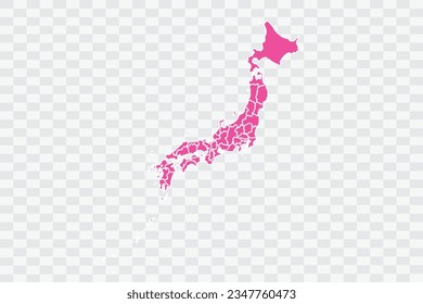 Japan Map Fuscia Color Background quality files png