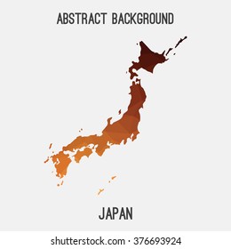 Japan map in geometric polygonal style.Abstract tessellation,modern design background. Vector illustration EPS8