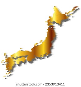 Icono de punto de oro del mapa de Japón