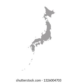 Japan map gray